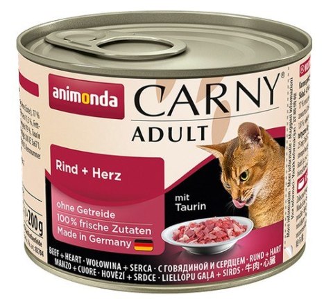 Animonda Carny Adult Wołowina + Serca puszka 200g