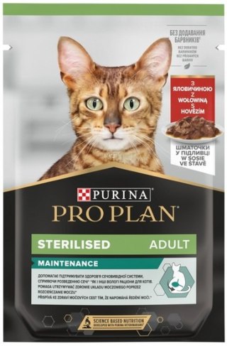 Purina Pro Plan Cat Sterilised wołowina saszetka 85g