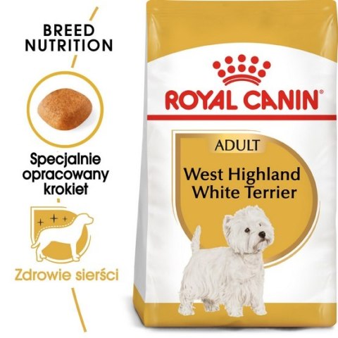 Royal Canin West Highland White Terrier Adult karma sucha dla psów dorosłych rasy west highland white terrier 1,5kg