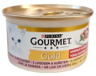 Gourmet Gold Łosoś i kurczak w sosie 85g