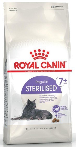 Royal Canin Sterilised 7+ karma sucha dla kotów dorosłych, od 7 do 12 roku życia, sterylizowanych 400g