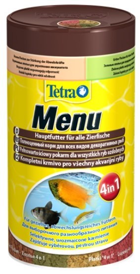 Tetra Menu - mix płatków w czterech przegrodach - dla ryb słodkowodnych 100ml