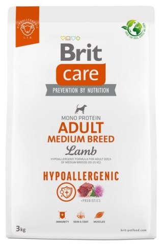 Brit Care Hypoallergenic Adult Medium Lamb 3kg