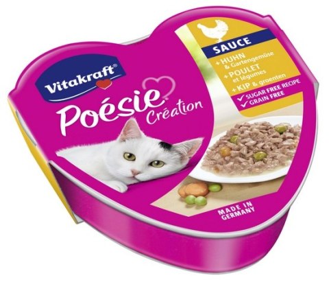 Vitakraft Poesie sos kurczak z warzywami tacka 85g