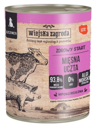 Wiejska Zagroda Mięsna uczta Puppy puszka 800g