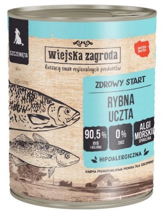 Wiejska Zagroda Rybna uczta Puppy puszka 800g