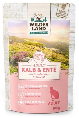 Wildes Land Cat Classic Adult Kalb & Ente saszetka 100g