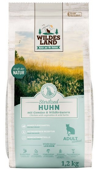 Wildes Land Cat Classic Adult Sterilised Huhn 1,2kg