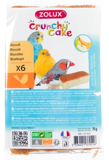 Zolux Crunchy Cake jabłko/banan 6szt