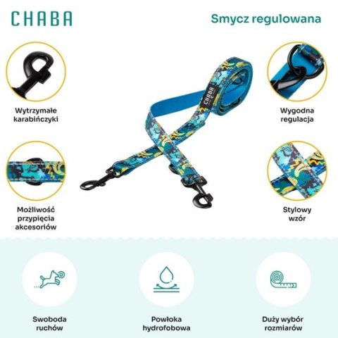 CHABA Smycz regulowana Story III M 20mm/260cm Carnival