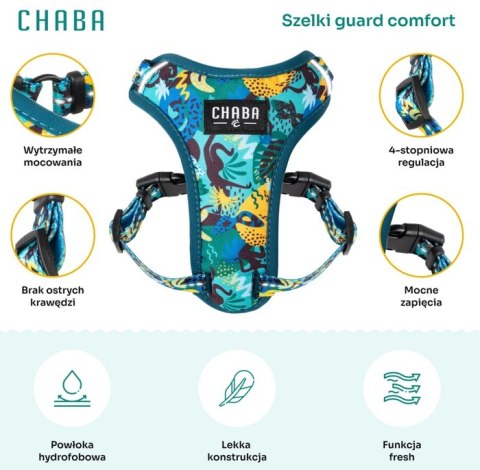 CHABA Szelki Guard Comfort Story III bezuciskowe S 1,6cm Carnival