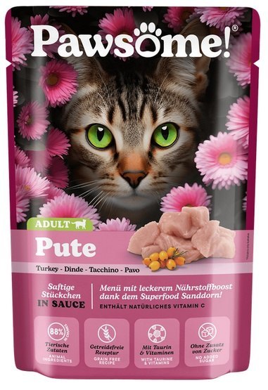 Pawsome Adult Pute - indyk saszetka 85g