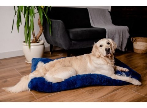 MIMIKO Pets Legowisko Shaggy prostokątne XXL 115x75cm chabrowe