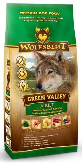 Wolfsblut Dog Green Valley jagnię, łosoś i ziemniaki 2kg