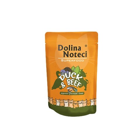 DOLINA NOTECI SUPERFOOD Kaczka i wołowina saszetka kot 85g