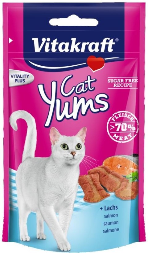 VITAKRAFT CAT YUMS przysmak dla kota, łosoś 40g +20% gratis