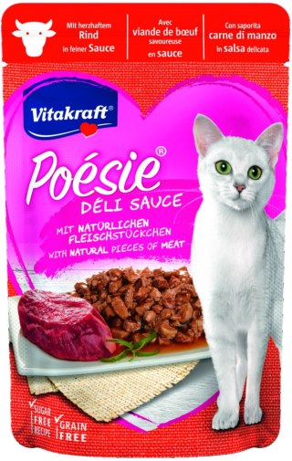 VITAKRAFT POESIE DELI SAUCE wołowina saszetka dla kota 85g