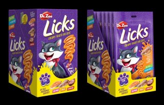 DR ZOO Licks creamy treats for cats - Liquid kremowy przysmak dla kota o smaku łososia 4x15g [11392]