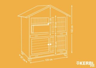 KERBL Klatka dla gryzoni Sudtirol 125x87x142cm, brązowa [81725]