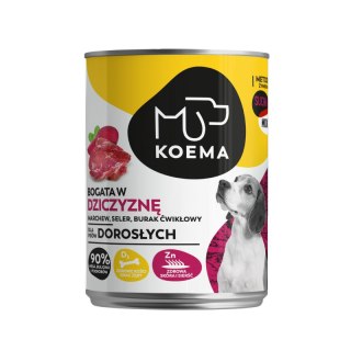 KOEMA Mokra karma dla psa z dziczyzną, puszka 400g