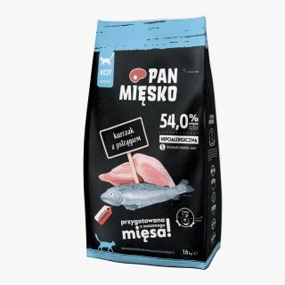 PAN MIĘSKO Karma sucha dla kota kurczak z pstrągiem chrupki S 1,6kg