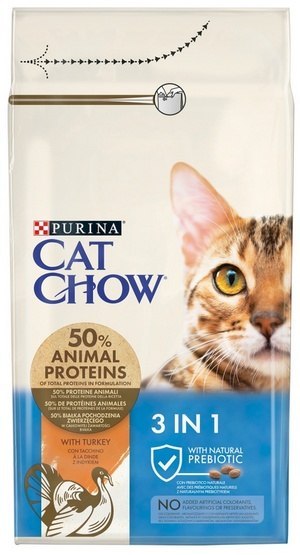 Purina Cat Chow 3in1 z indykiem 1,5kg