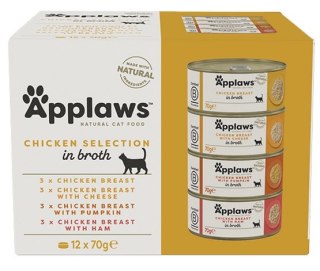 Applaws puszki dla kota Multipack Chicken 12x70g