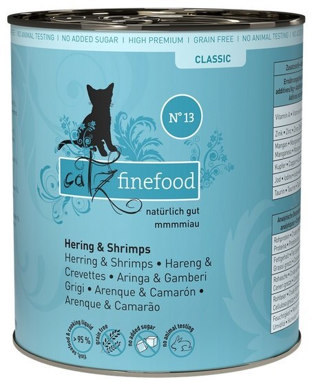 Catz Finefood Classic N.13 Śledź i Krewetki puszka 800g