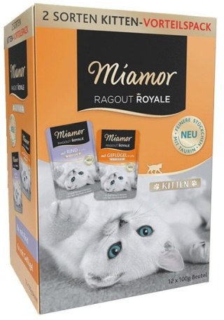 Miamor Ragout Royale Mix Galaretka Kitten - drób, wołowina saszetki 12x100g