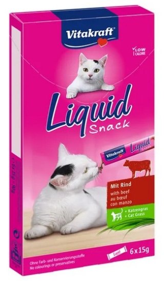 Vitakraft Cat Liquid-Snack z Wołowiną 6x15g [23521]