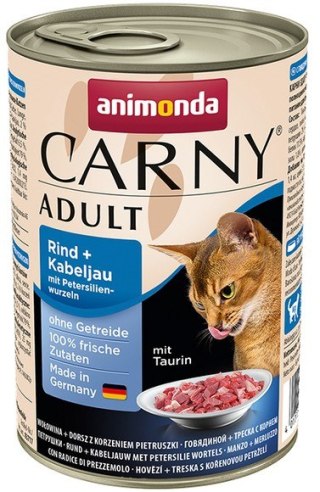 Animonda Carny Adult Wołowina, Dorsz + Korzeń pietruszki puszka 400g