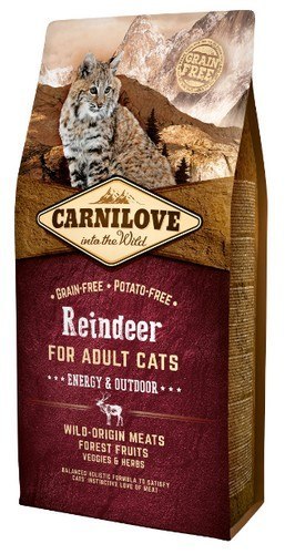 Carnilove Cat Reindeer Energy & Outdoor - renifer 6kg