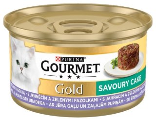 Gourmet Gold Savoury Cake z Jagnięciną i zieloną fasolą 85g