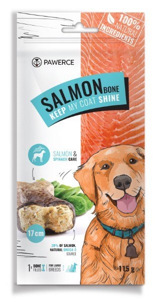 Pawerce Salmon Bone Large Breeds 1szt/op 115g/17cm