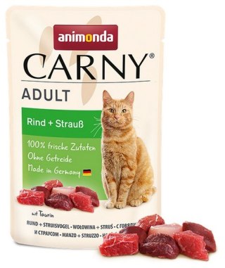 Animonda Carny Adult Wołowina + Struś saszetka 85g