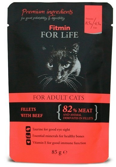 Fitmin Cat For Life Adult Beef saszetka 85g