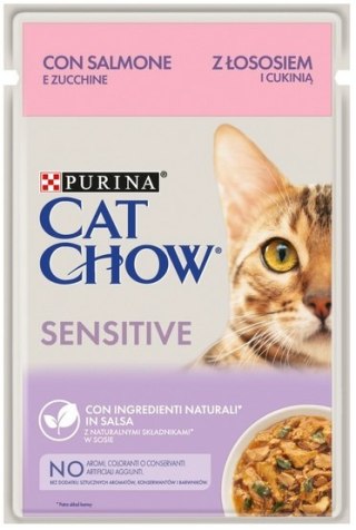 Purina Cat Chow Sensitive Łosoś saszetka 85g