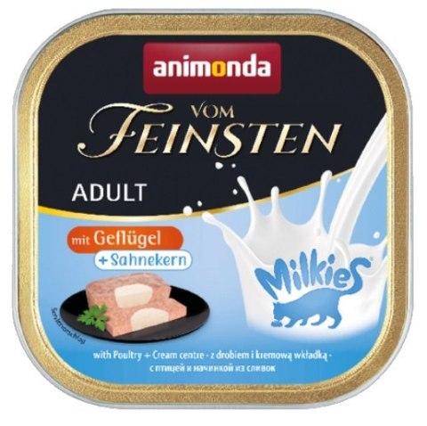 Animonda vom Feinsten Milkies Cat Drób + Sos kremowy tacka 100g