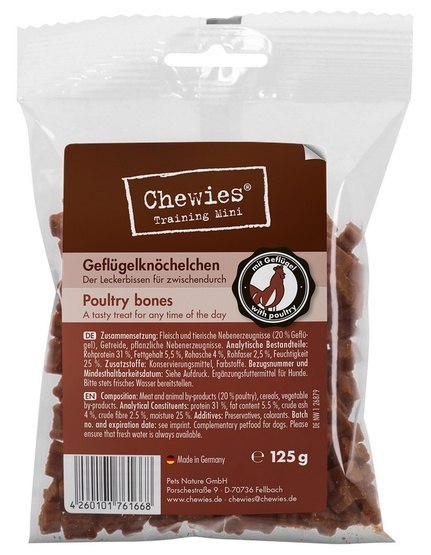 Chewies Goodies (Training) Kosteczki Mini Drób 125g