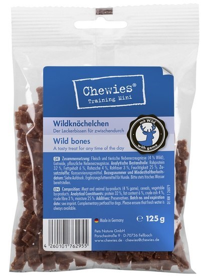 Chewies Goodies (Training) Kosteczki Mini Dziczyzna 125g