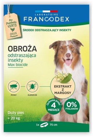 Francodex Obroża odstraszająca insekty duże psy powyżej 20kg 75cm [FR179173]