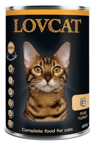 Lovcat Pure Turkey puszka 400g