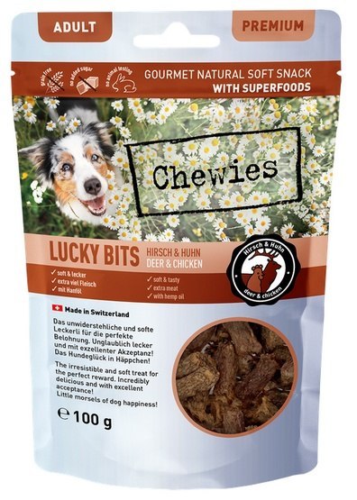 Chewies Lucky Bits Adult Jeleń & kurczak 100g