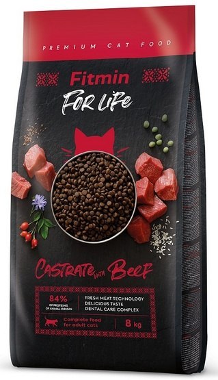 Fitmin Cat For Life Castrate Beef 8kg