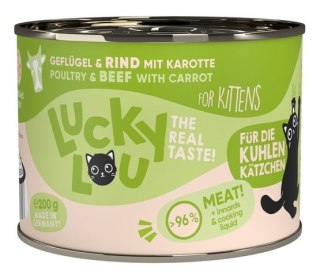 Lucky Lou Lifestage Kitten Drób i wołowina puszka 200g