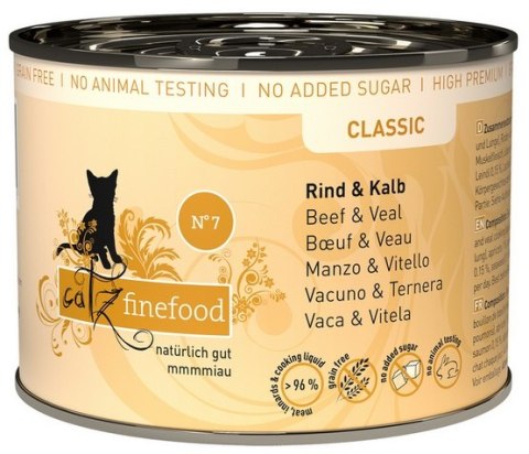 Catz Finefood Classic N.07 Wołowina i cielęcina puszka 200g