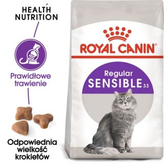 Royal Canin Sensible karma sucha dla kotów dorosłych, o wrażliwym przewodzie pokarmowym 4kg