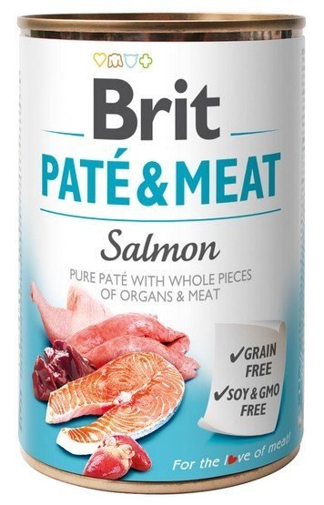 Brit Pate & Meat Dog Salmon puszka 800g