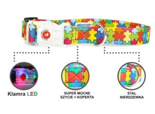 Matteo Obroża Klamra LED 25mm puzzle