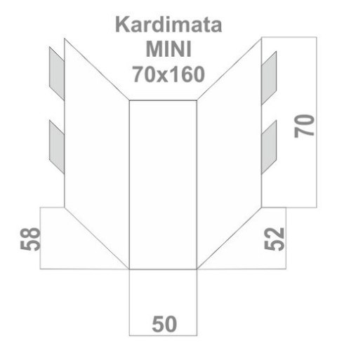 Kardiff Anti Slip Mini 1/2 Mata samochodowa na połowę tylnego fotela czarna